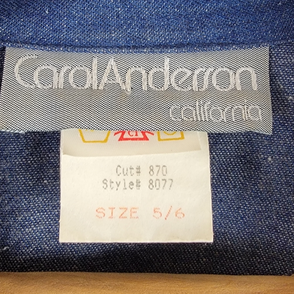 Vintage Carol Anderson Denim, Plaid Button Front Belted Dress Women's 5/6 USA - Picture 6 of 15
